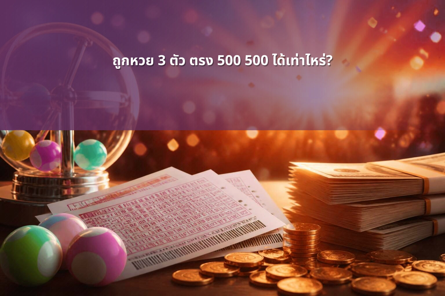 ถูกหวย 3 ตัว ตรง 500 500 ได้เท่าไหร่? - หวย