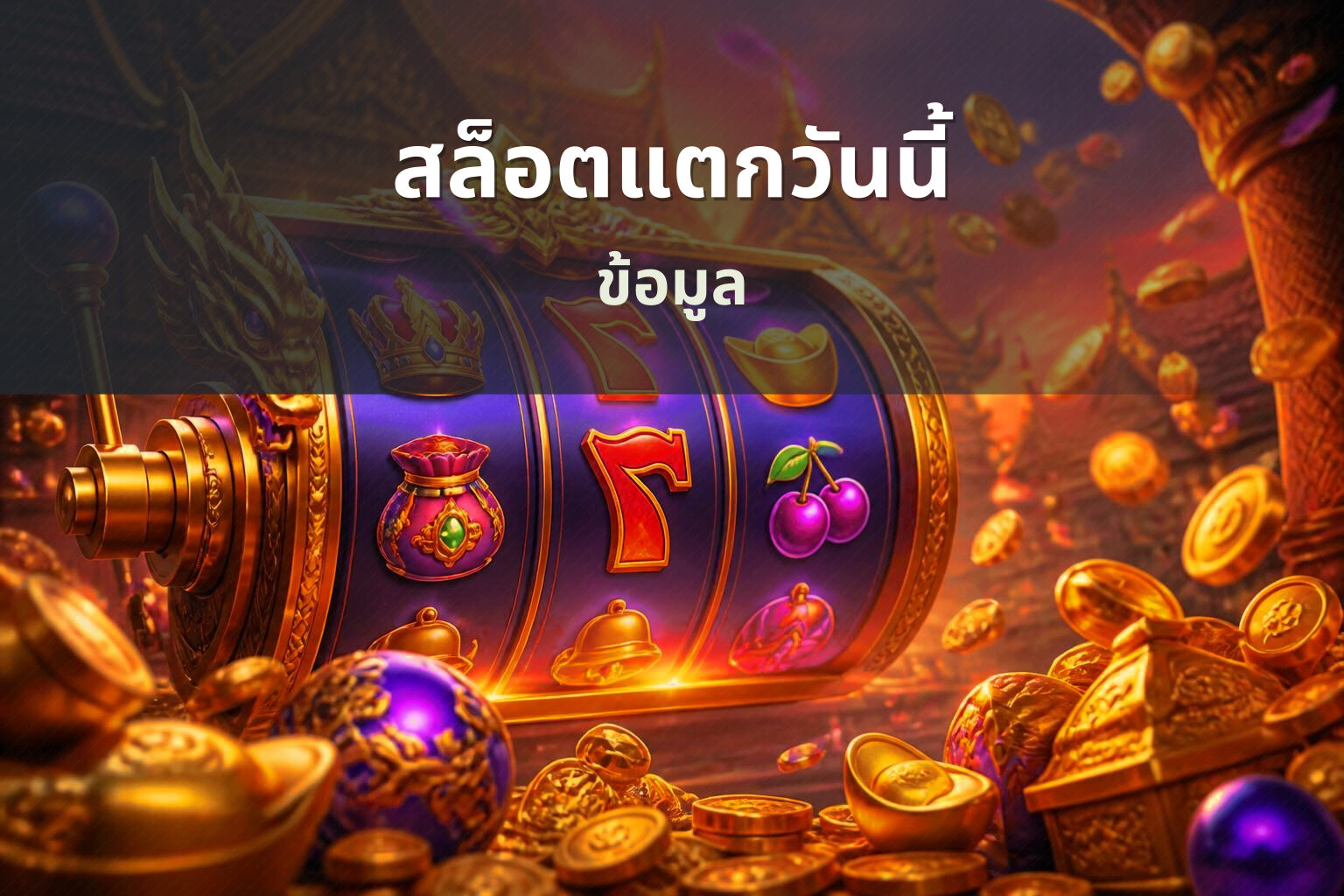สล็อตแตกวันนี้ ข้อมูล