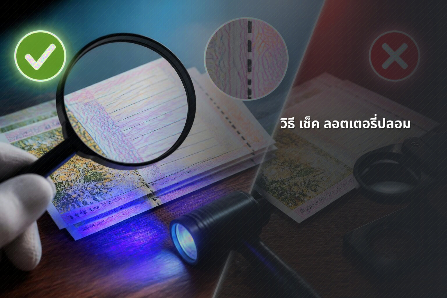 วิธี เช็ค ลอตเตอรี่ปลอม - fake lottery tickets