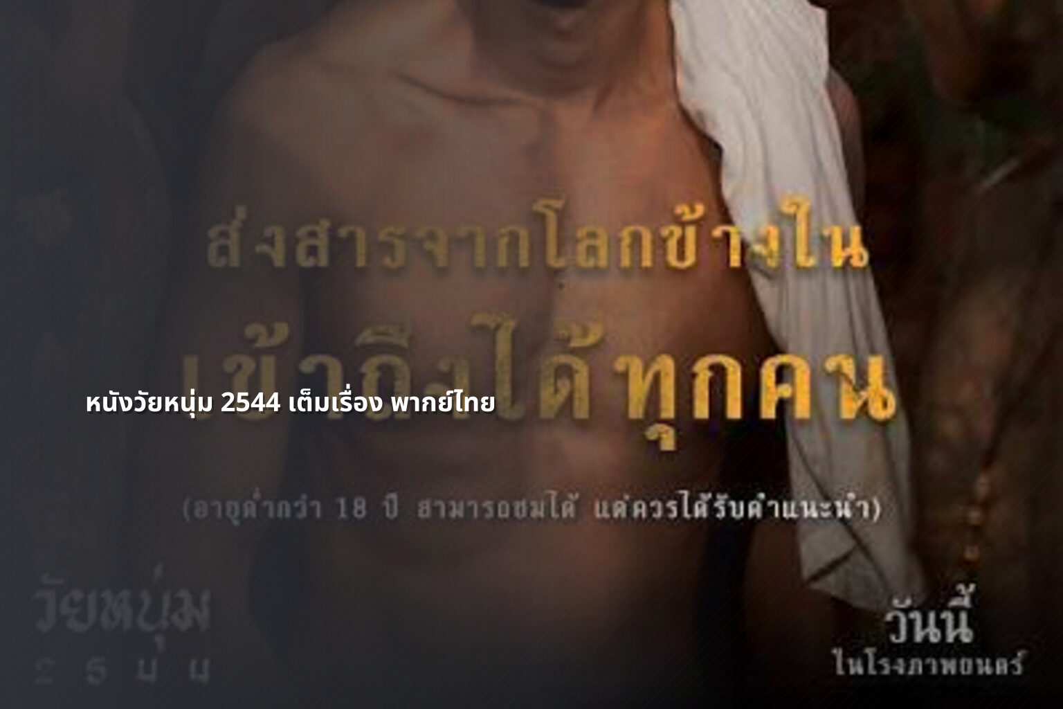 หนังวัยหนุ่ม 2544 เต็มเรื่อง พากย์ไทย - Thai movie