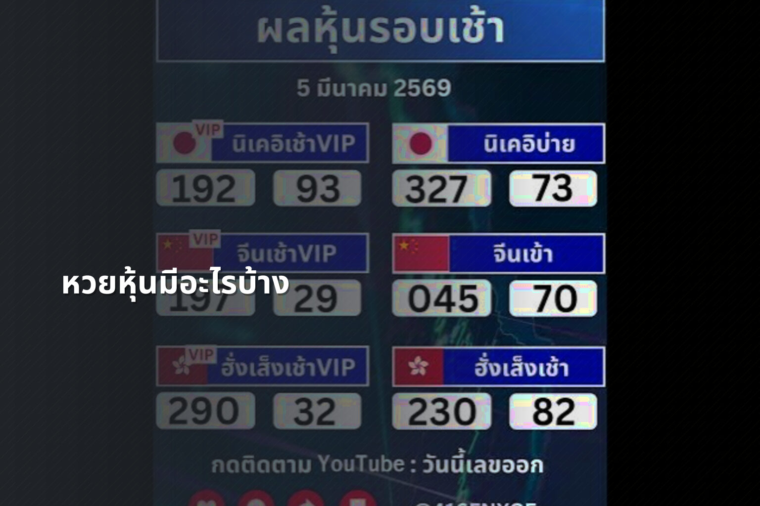 หวยหุ้นมีอะไรบ้าง - lottery types