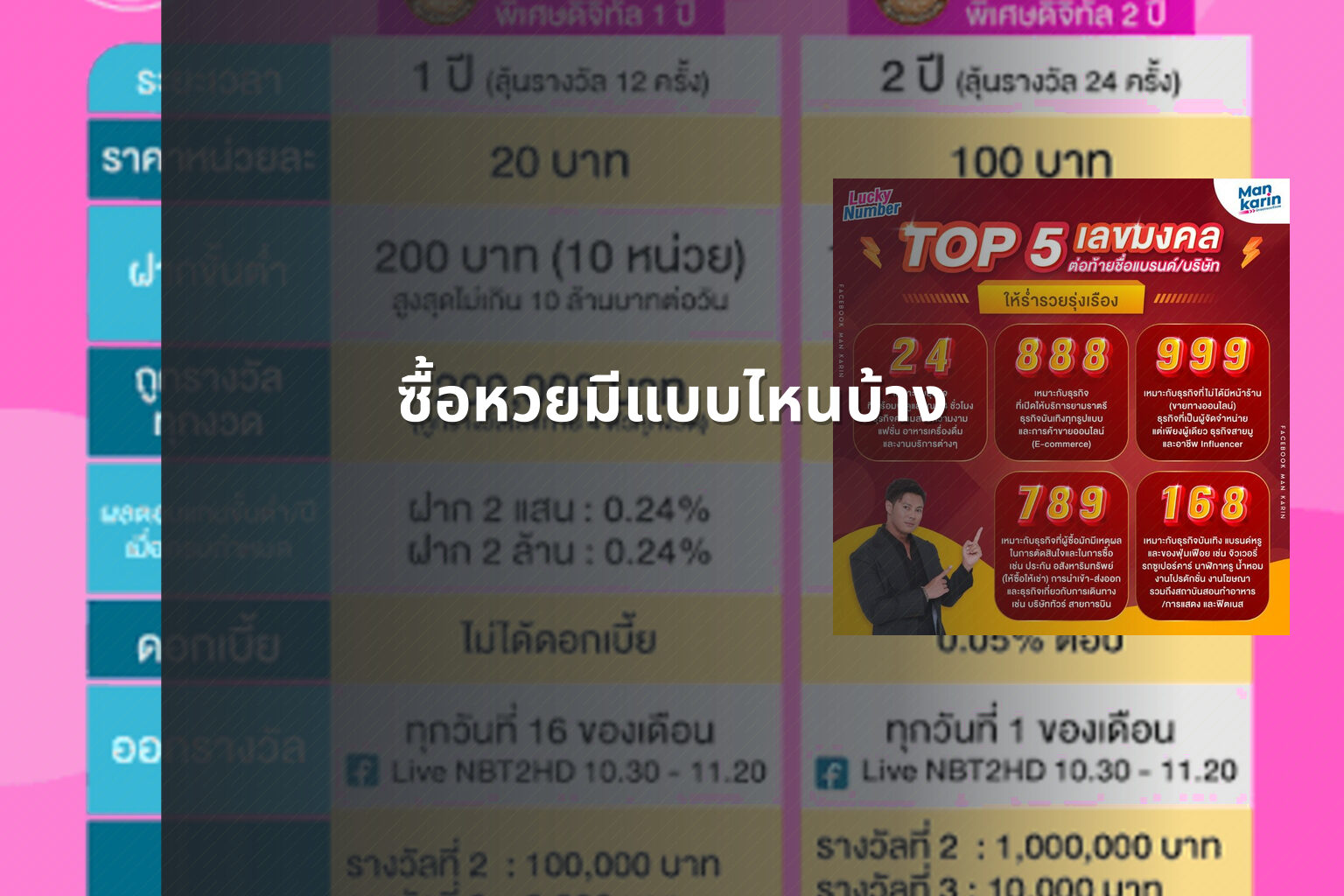 ซื้อหวยมีแบบไหนบ้าง - หวย