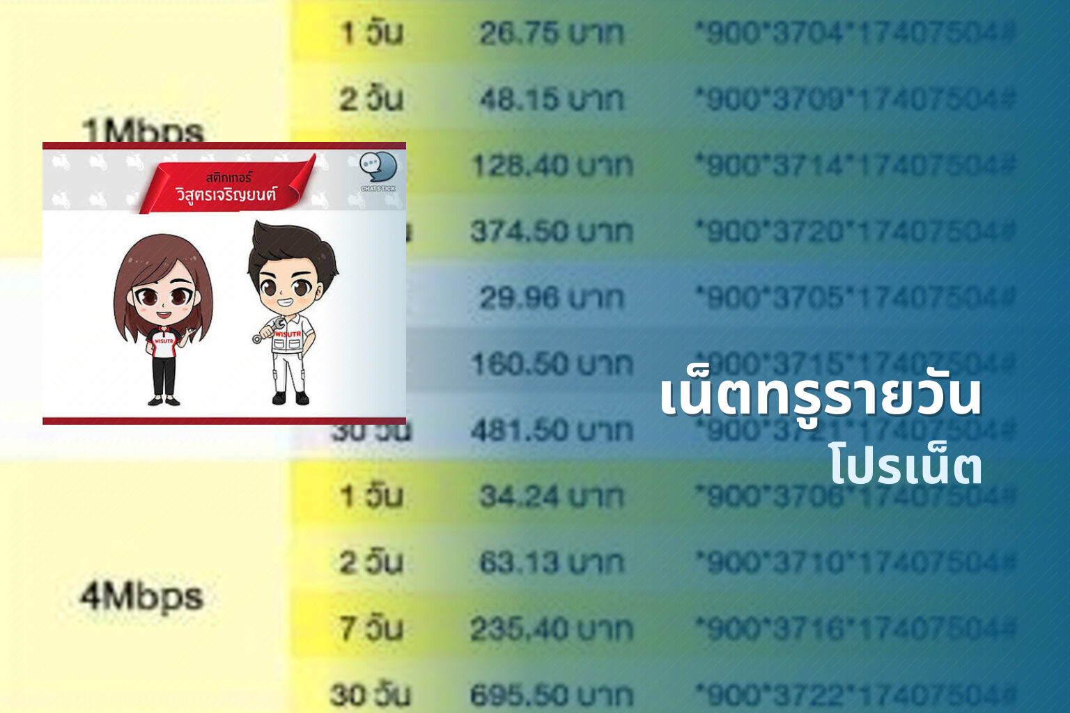 เน็ตทรูรายวัน - daily internet plan