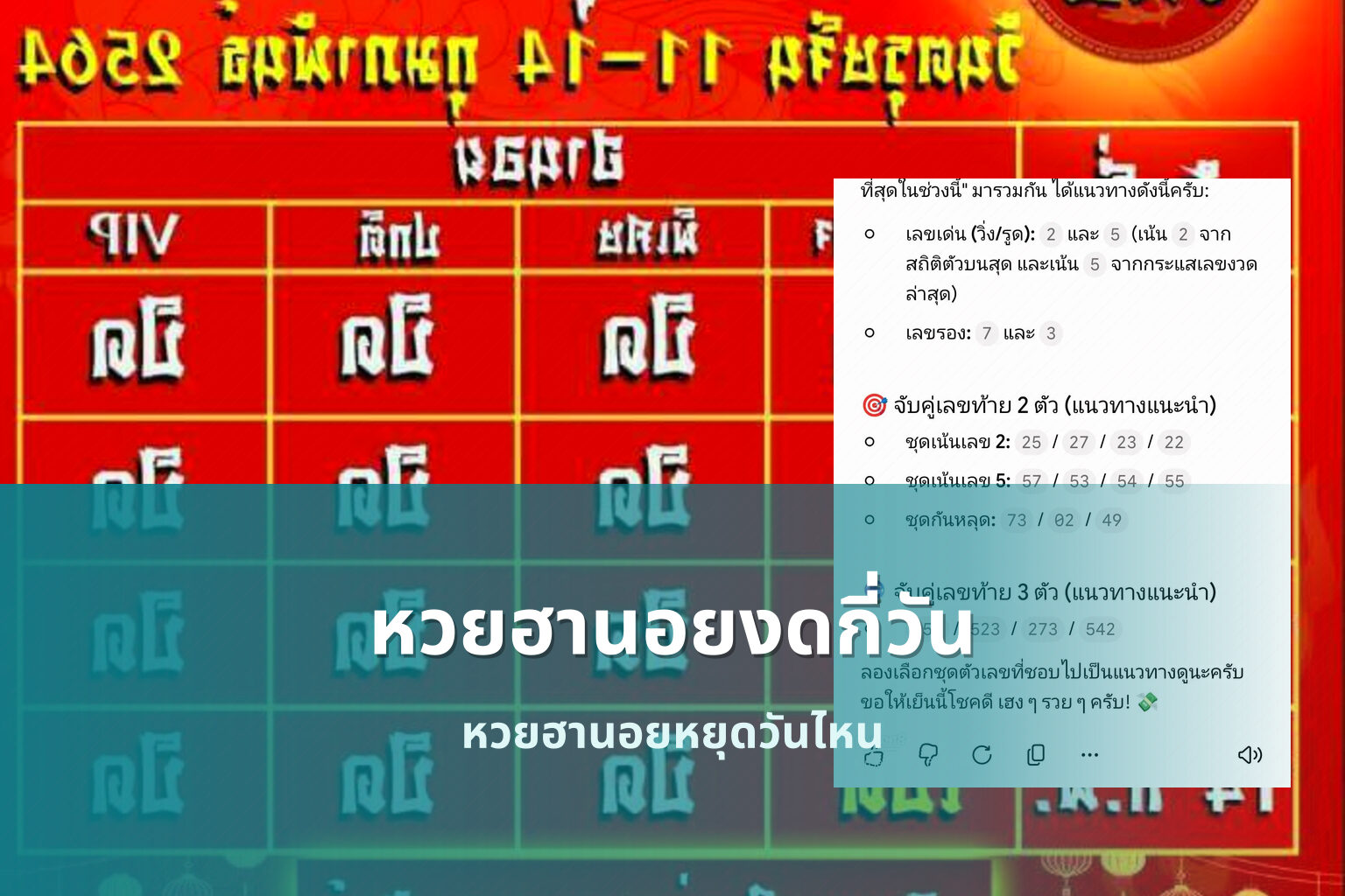 หวยฮานอยงดกี่วัน หวยฮานอยหยุดวันไหน