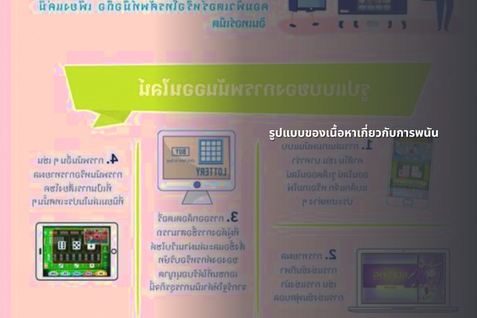รูปแบบของเนื้อหาเกี่ยวกับการพนัน - การพนัน