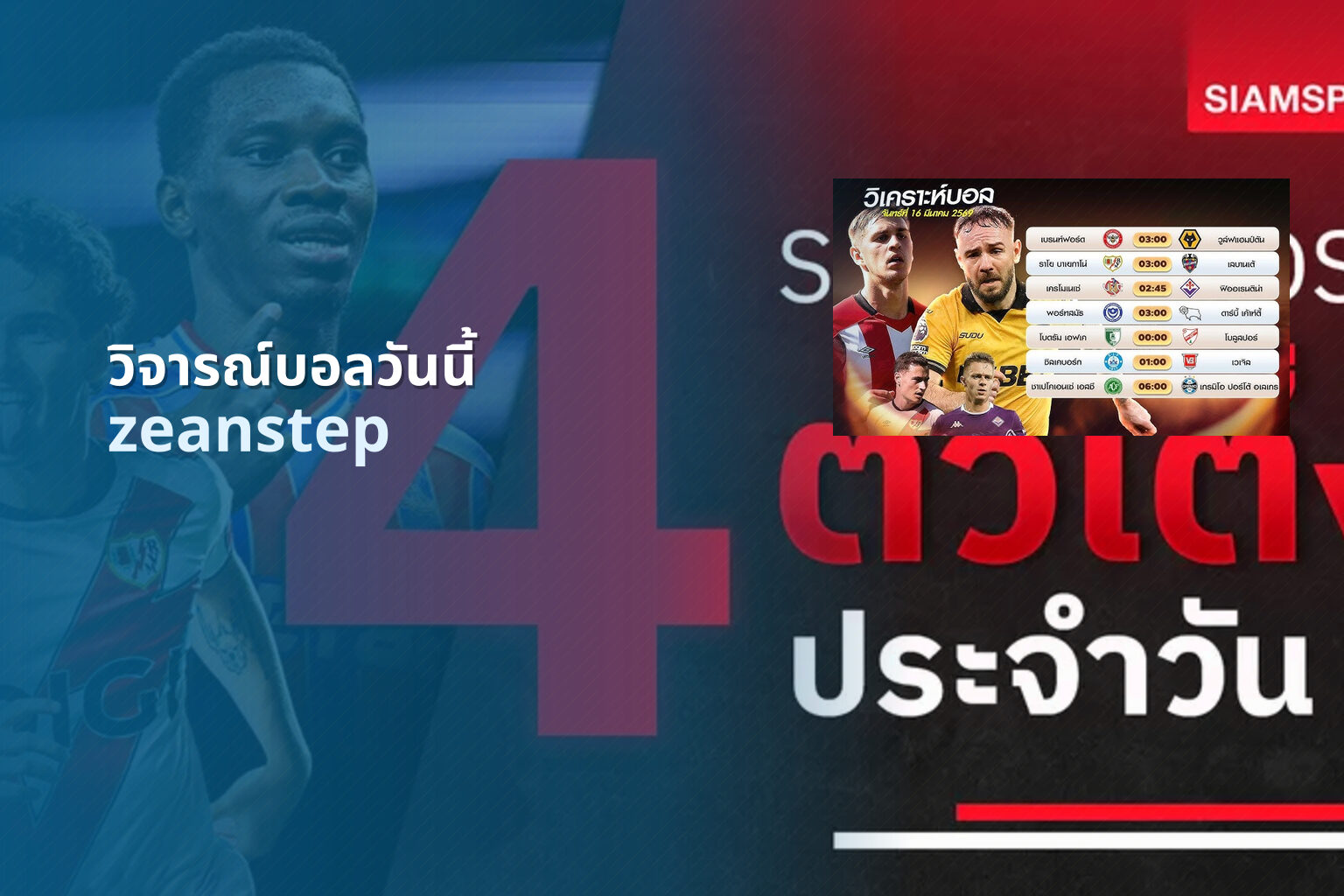 วิจารณ์บอลวันนี้ zeanstep