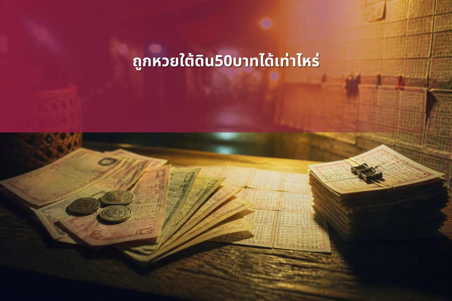 ถูกหวยใต้ดิน50บาทได้เท่าไหร่ - หวยใต้ดิน