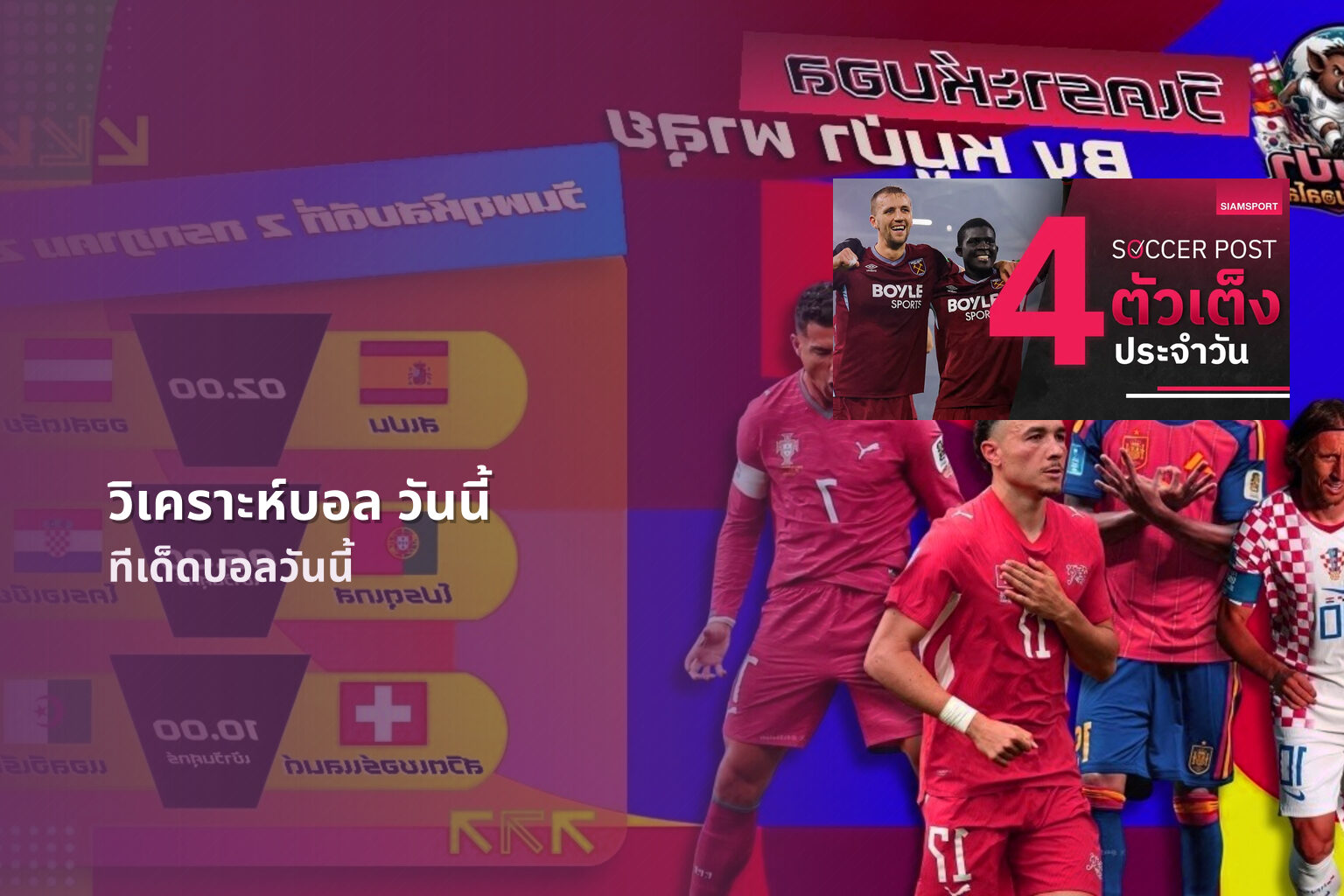วิเคราะห์บอล วันนี้ - football match analysis