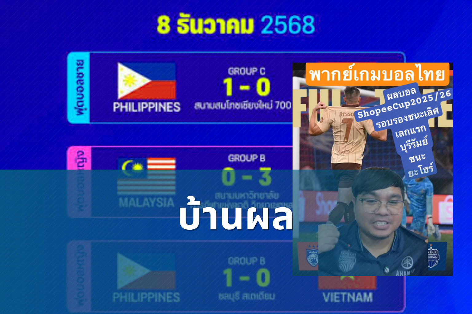 บ้านผล - football results