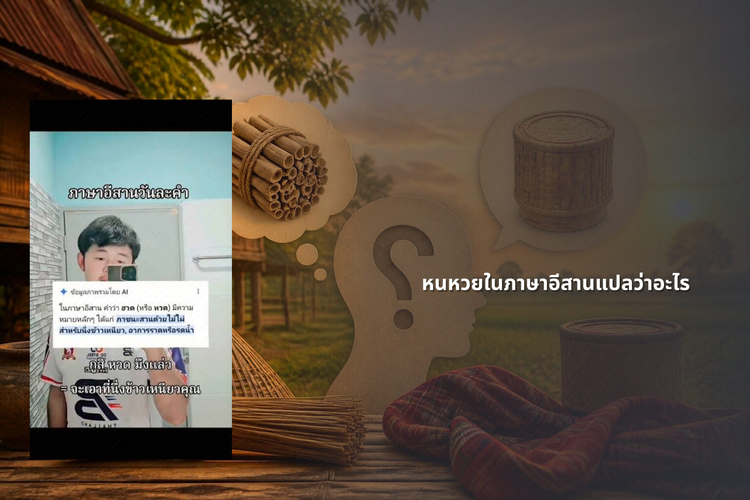 หนหวยในภาษาอีสานแปลว่าอะไร - คำศัพท์