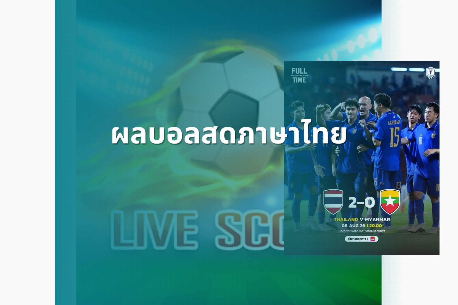 ผลบอลสดภาษาไทย - live football scores