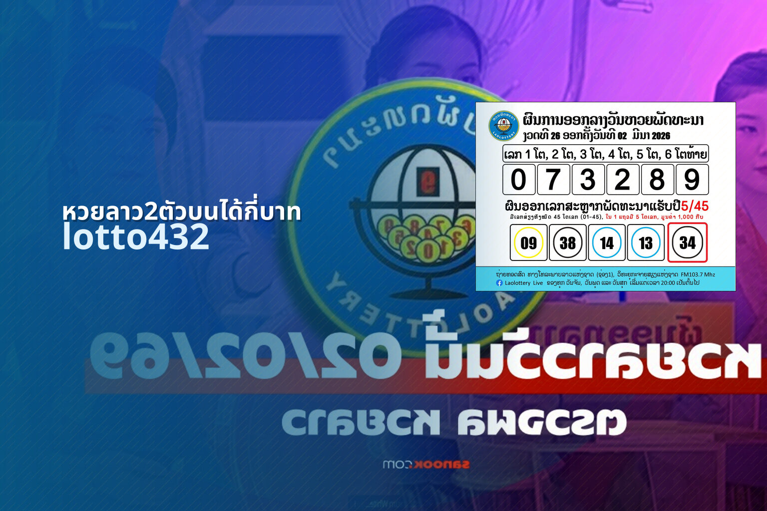 หวยลาว2ตัวบนได้กี่บาท - How much for 2-digit Lao lottery?