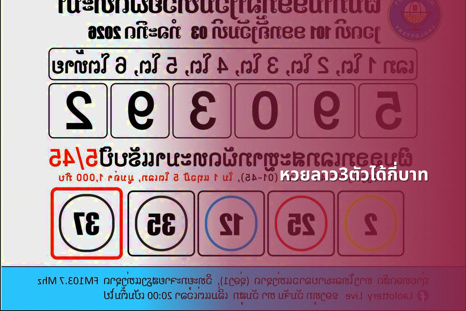 หวยลาว3ตัวได้กี่บาท - หวยลาว