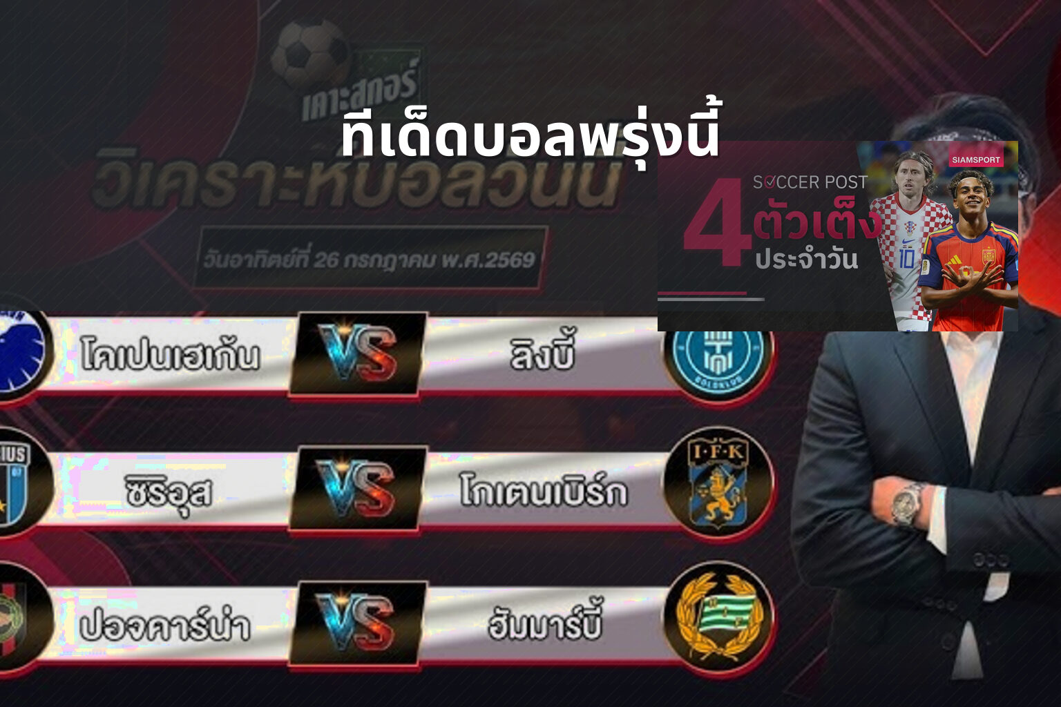 ทีเด็ดบอลพรุ่งนี้ - football predictions