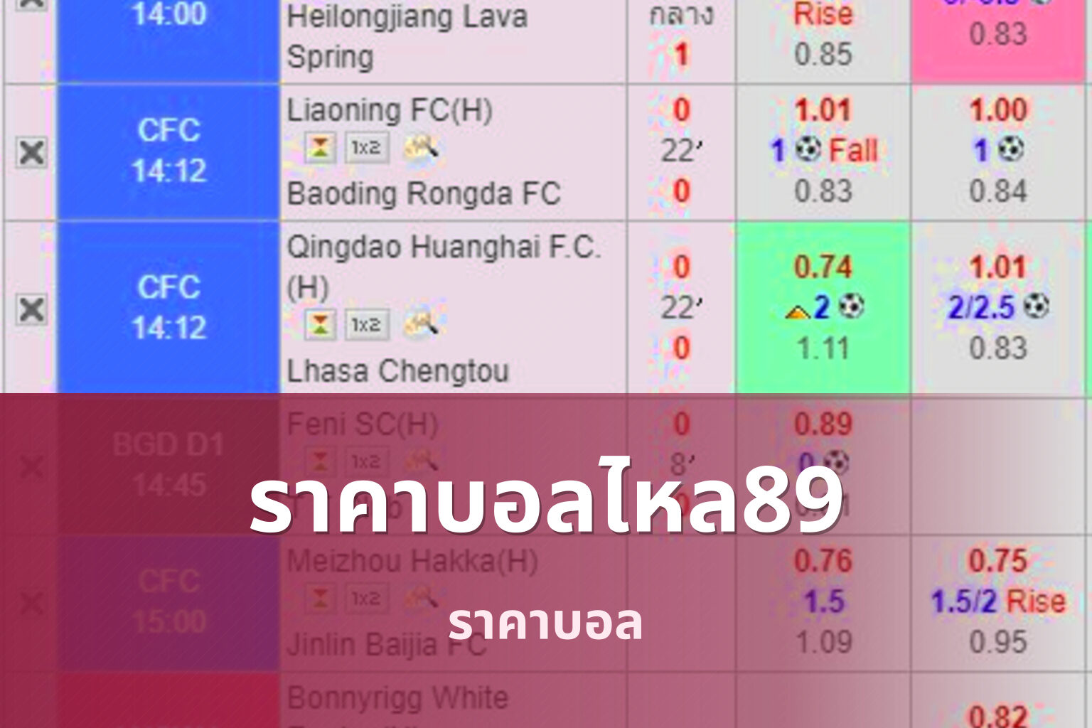 ราคาบอลไหล89 ราคาบอล