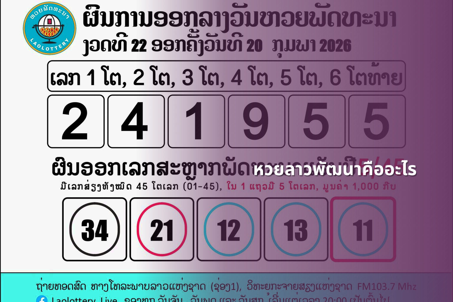 หวยลาวพัฒนาคืออะไร - หวยลาว