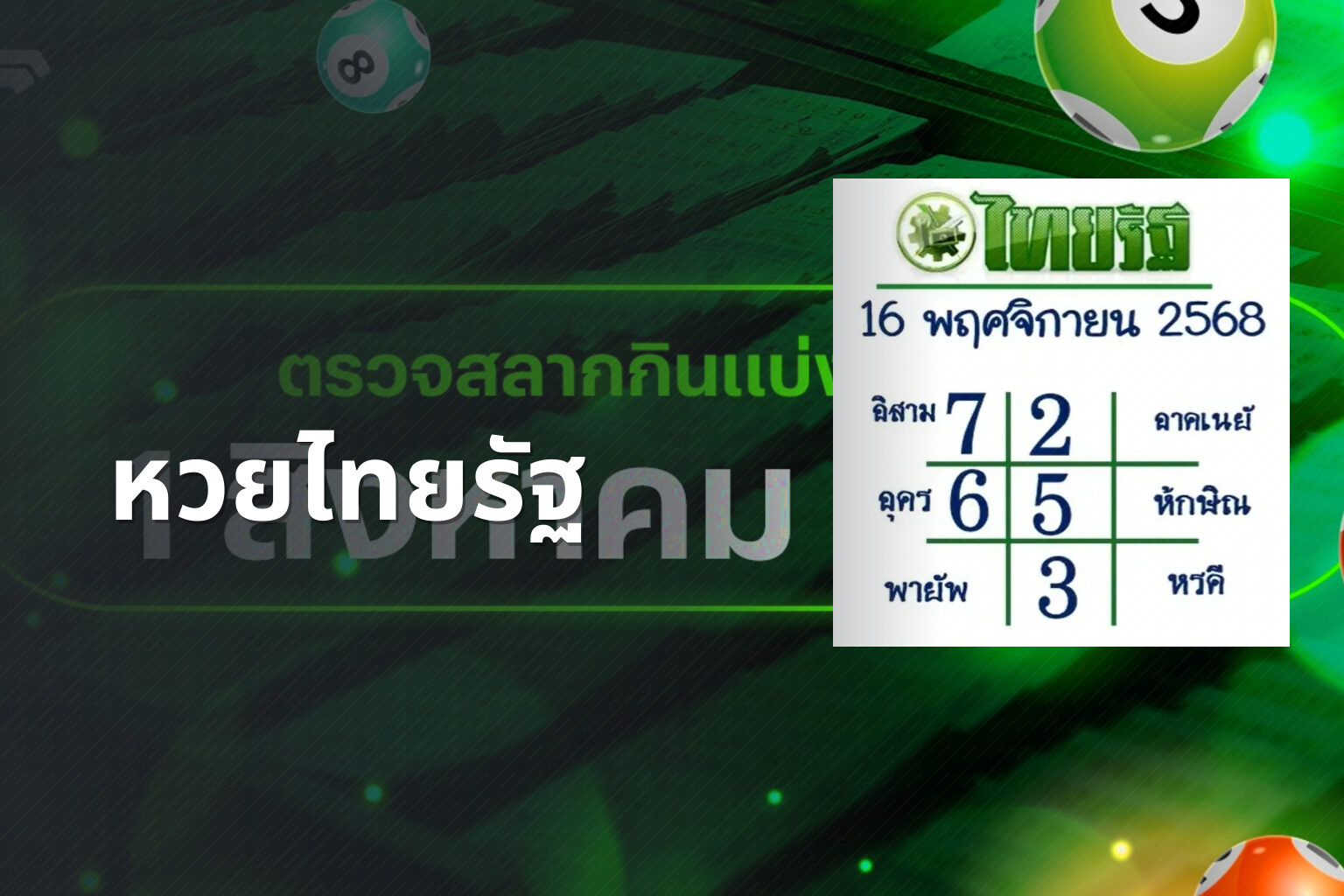 หวยไทยรัฐ - lottery results
