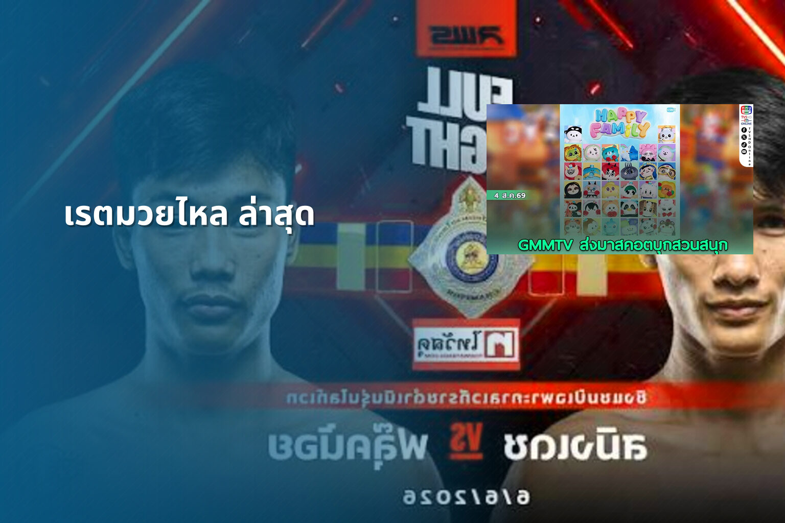 เรตมวยไหล ล่าสุด - boxing odds