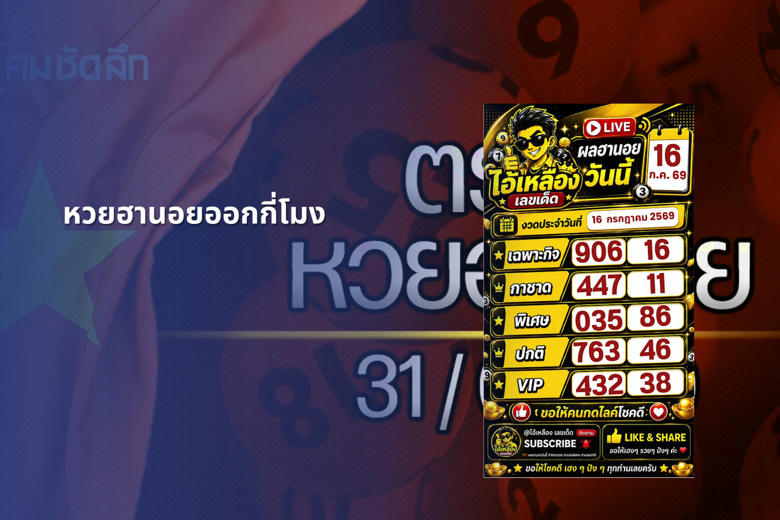 หวยฮานอยออกกี่โมง - หวยฮานอย