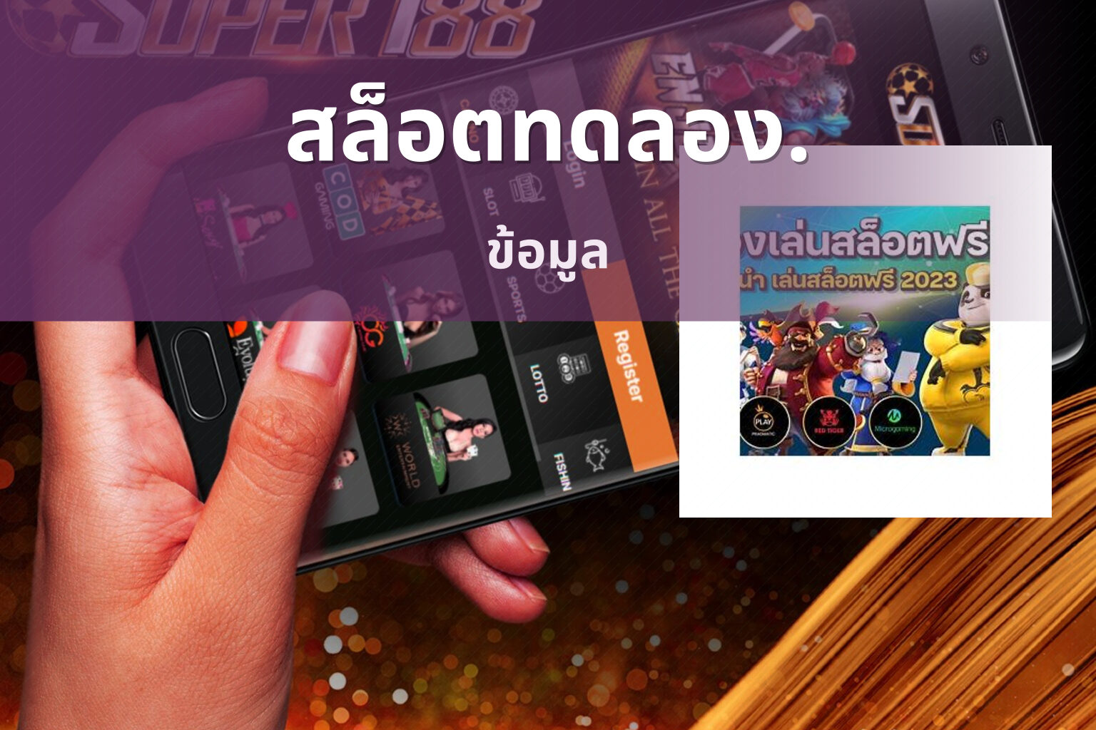 สล็อตทดลอง. ข้อมูล