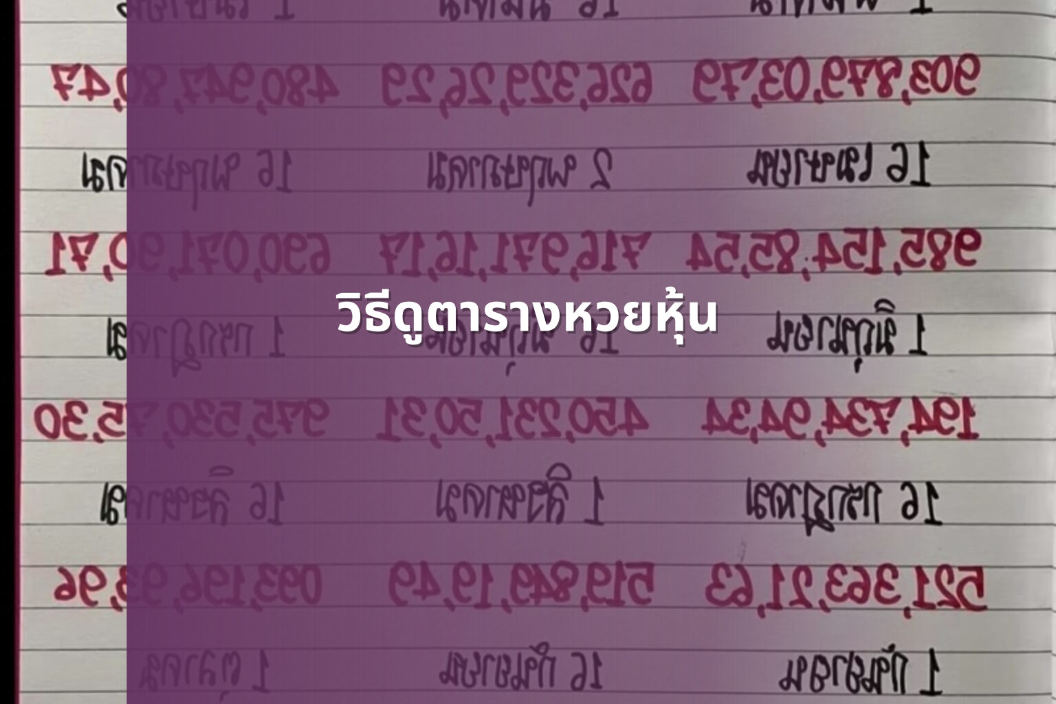 วิธีดูตารางหวยหุ้น - หวยหุ้น